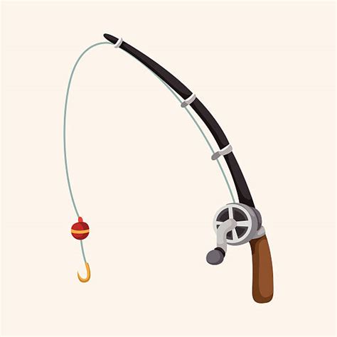 Fishing pole illustration royalty.